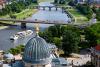 Dresden, aerial view to Elbe river