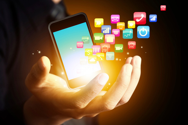 Smartphone picture with icons