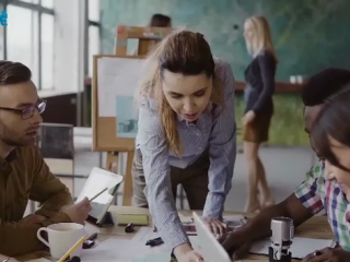 team of young workers 