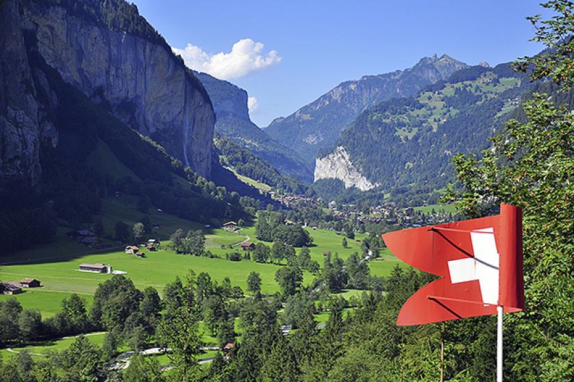 Classic swiss valley view