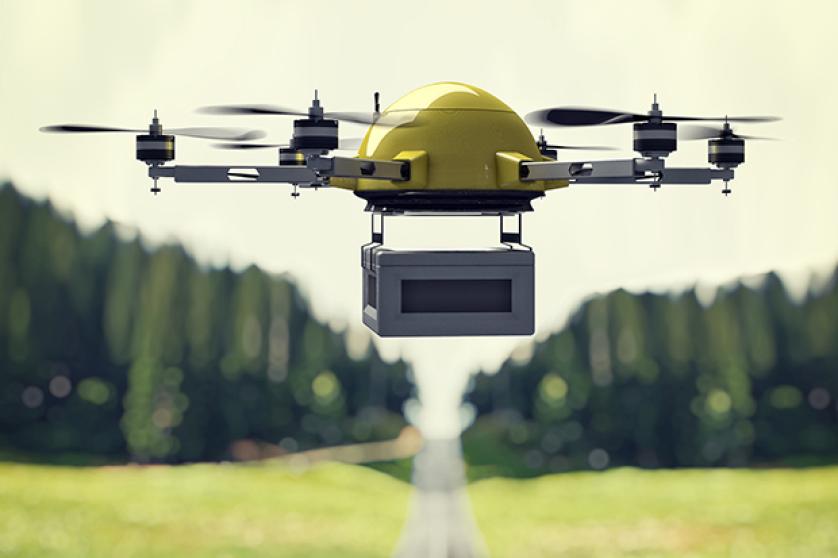 Drone at work