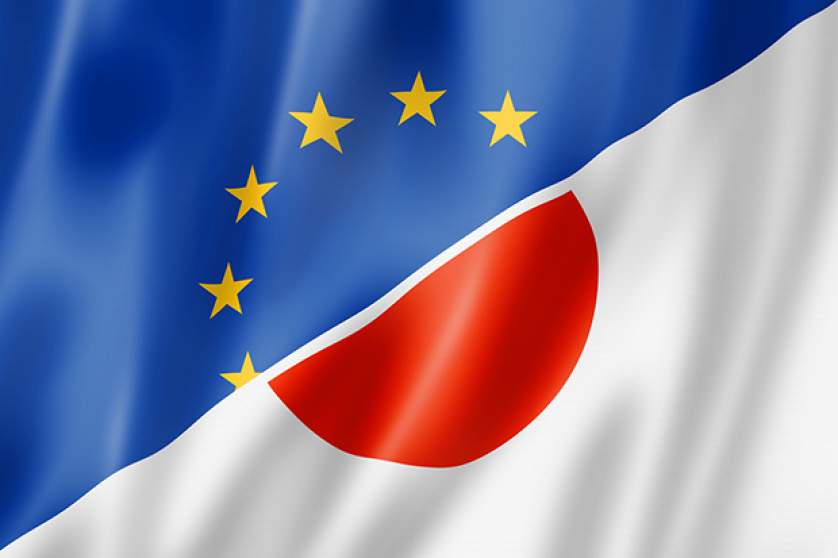 Europe and Japan flag