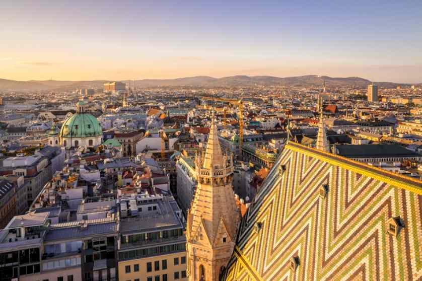 Vienna City View from St Stephen