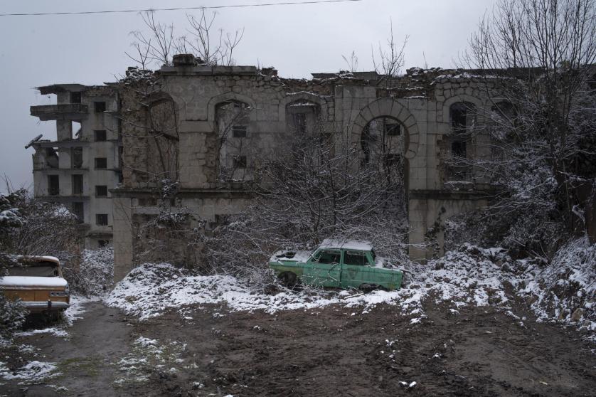 Φωτογραφία από βομβαρδισμούς στο Ναγκόρνο Καραμπάχ