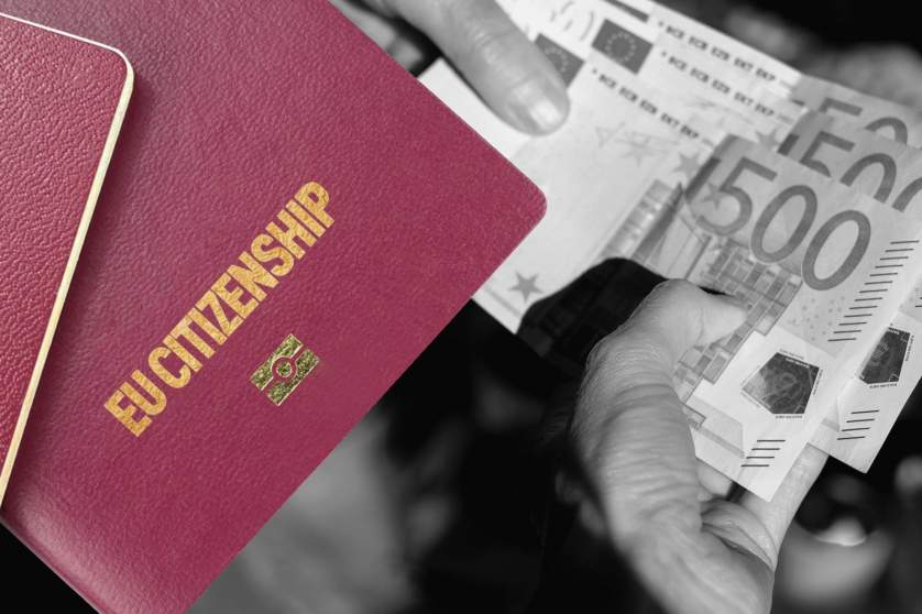 EU passport and cash