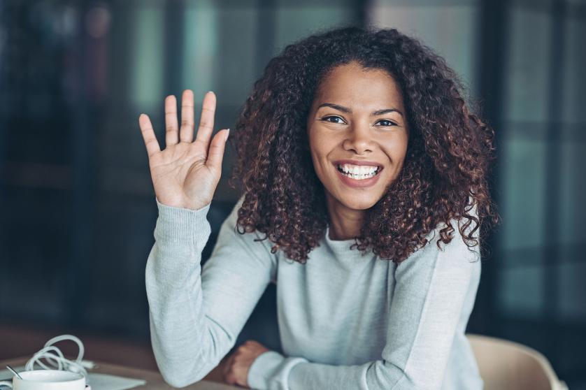 Portrait of a smiling young businesswoman