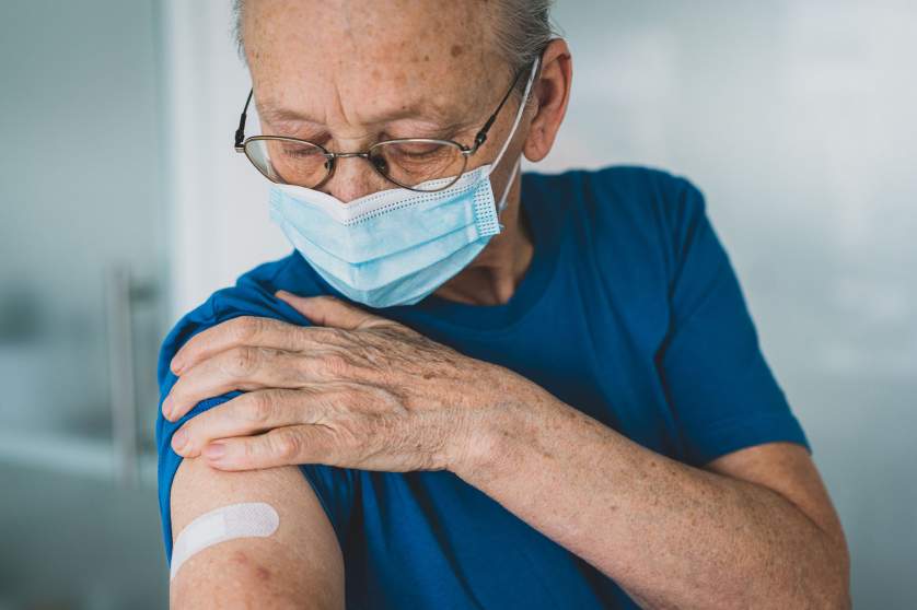 vaccinated elderly citizen