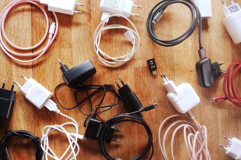 cables and phone chargers