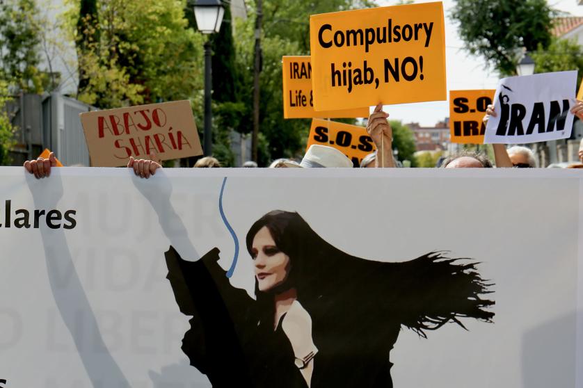 Rally In Front Of The Iranian Embassy In Protest Of The Death Of Mahsa Amini