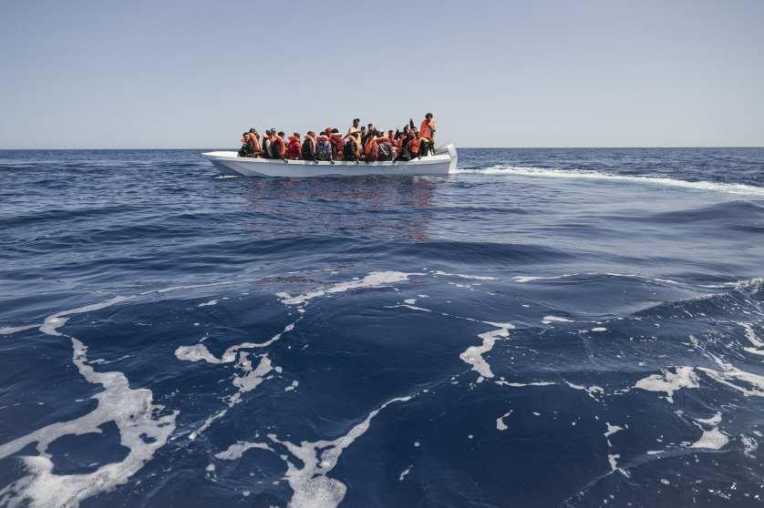 boat with migrants onboard