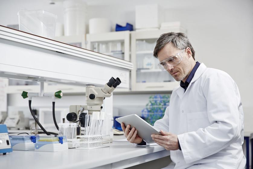 Man working in laboratory