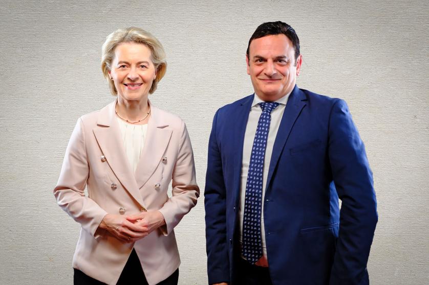 Ursula von der Leyen, President of the European Commission and David Casa MEP