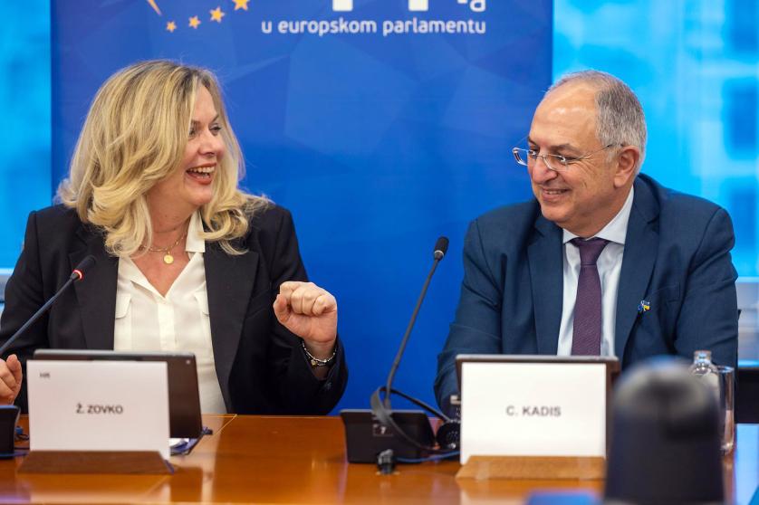 Željana Zovko with Commissoner Costas Kadis