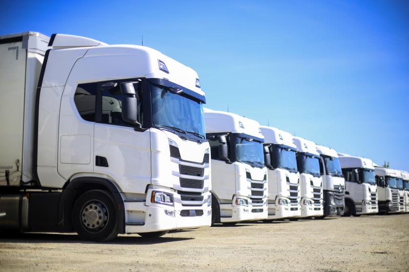  Trucks on a parking lot