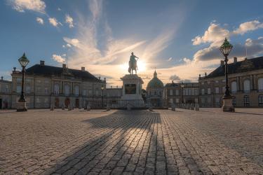 View of Amalienborg Square and Frederik