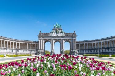 View of Triumphal Arch in Brussels, Belgium