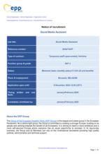 Notice of Recruitment