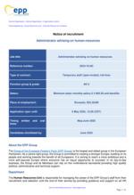 Notice of Recruitment