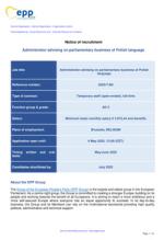 Notice of Recruitment