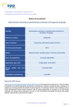 Notice of Recruitment