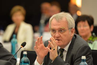 Rainer Wieland MEP addresses the EPP Group Bureau Meeting