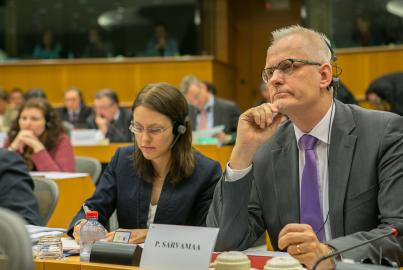 Réunion de la commission du contrôle budgétaire du Parlement européen