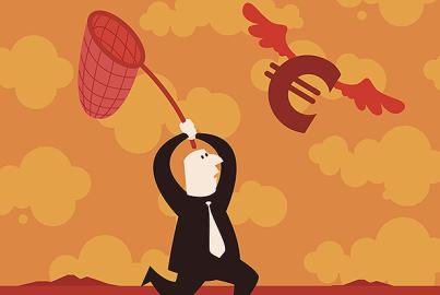 Illustration Running Behind Euros