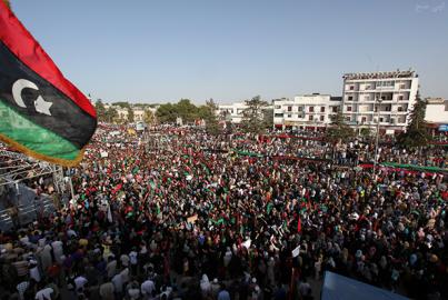 Mass demonstration in Bayda, Libya