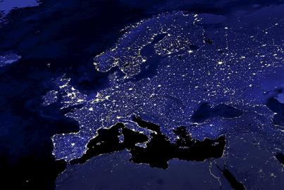Luzes da cidade na Europa