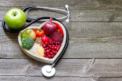 Healthy food in heart and cholesterol diet