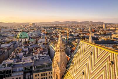Vienna City View from St Stephen's Cathedral