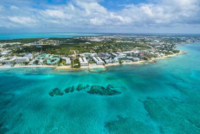 Caribbean, Cayman Islands, George Town, Luxury resorts and Seven Mile Beach