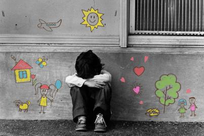 Sad Abused Child Crying