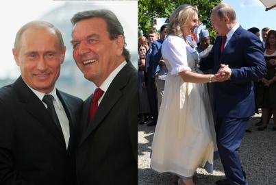 Vladimir Putin, Gerhard Schröder, Karin Kneissl