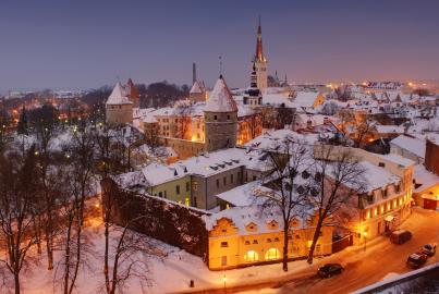 View of Tallinn in winter