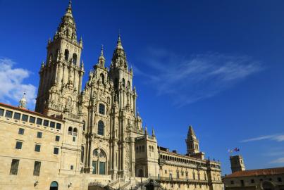 Santiago de Compostela World Heritage Site in Galicia, Spain