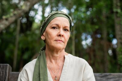 Portrait of a woman with cancer oncology patient