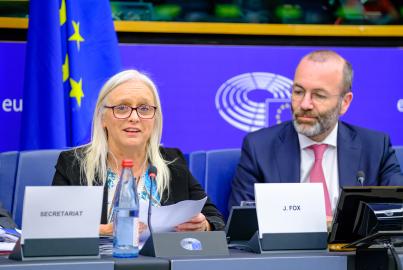 Jackie FoxJackie Fox și Manfred Weber, președintele Grupului PPE