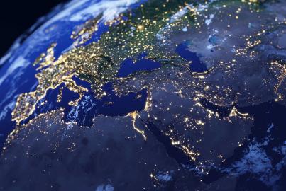 Lumini de noapte din Orientul Mijlociu văzute din spațiu