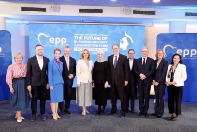 EPP Group MEPs with Latvian PM Evika Silina