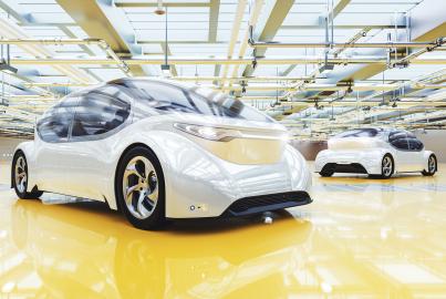 Concepto de coche autónomo genérico