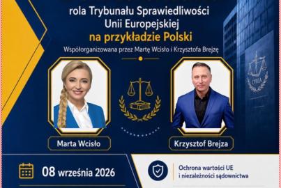 Poster on the protection of the rule of law with MEPs Wcislo and Brejza